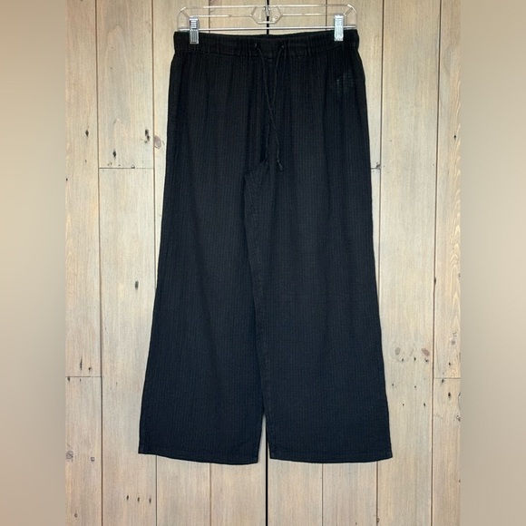 J.Crew: Drapey crinkle-cotton beach pant in black - Picture 3 of 5